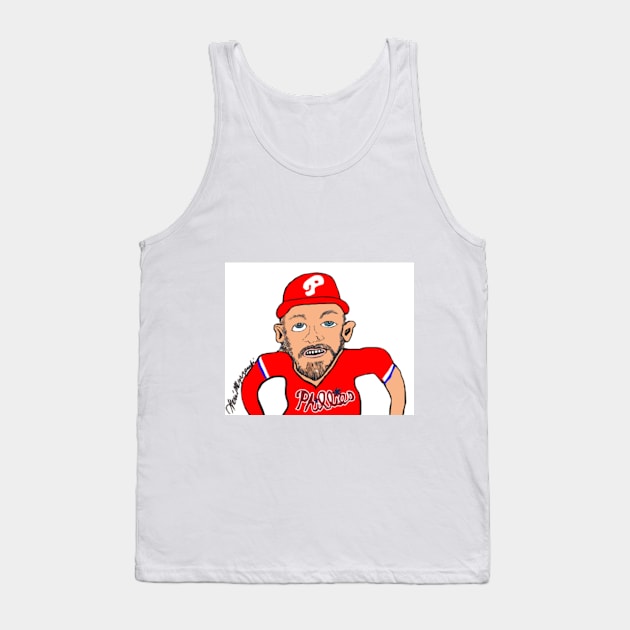 Bryce Harper Philadelphia Phillies Tank Top by TheArtQueenOfMichigan 